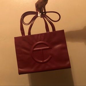 BRAND NEW Telfar Medium Oxblood Shopping Bag